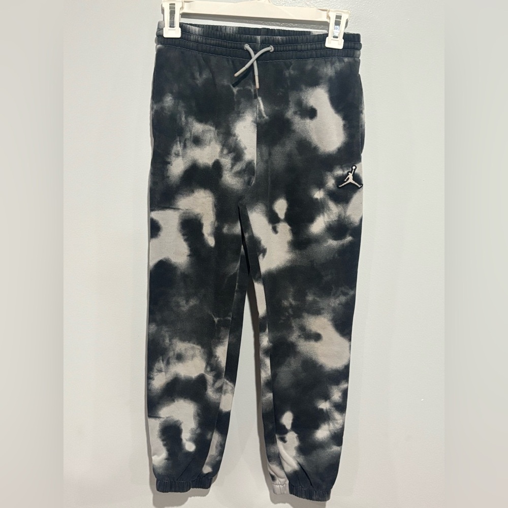 Jordan Black and White Tie Dye Joggers (M)